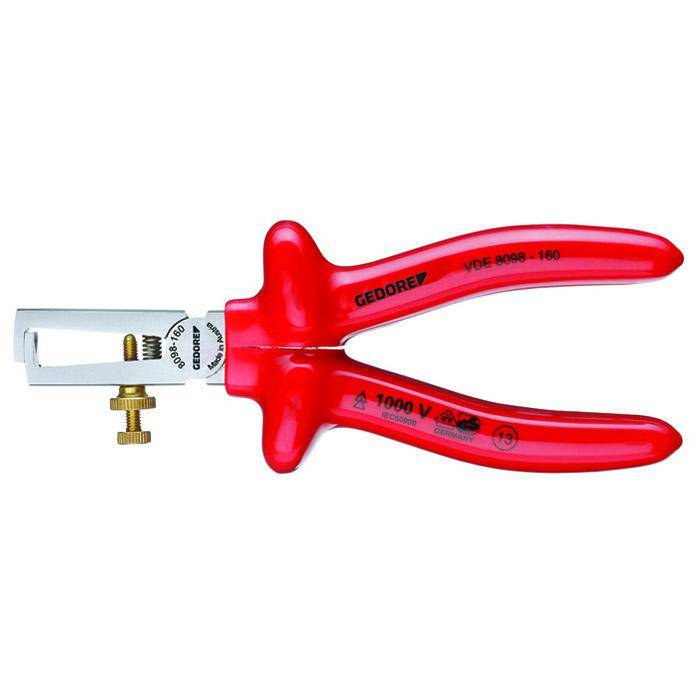 VDE-Abisolierzange - tauchisoliert - Länge 160 mm - ø 0,8 bis 6 mm² Kabel