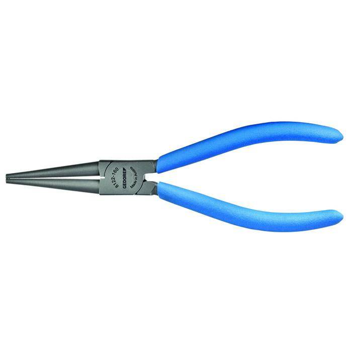 Rundzange - 160 mm - Antirutsch-Griffen - stahlgrau