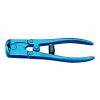 Blaue Handwerkzeug mit Greifbacken, ähnlich einer Zange, zum Greifen oder Schneiden verwendet.