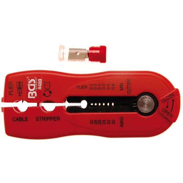 Draht- und Kabel-Abisolierer - 2 IN 1 - Ø 0,2 bis 0,8 mm - Länge 115 mm