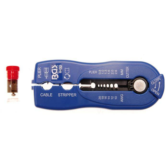 Draht- und Kabel-Abisolierer - 2 IN 1 - Ø 0,8 bis 2,6 mm - Länge 115 mm