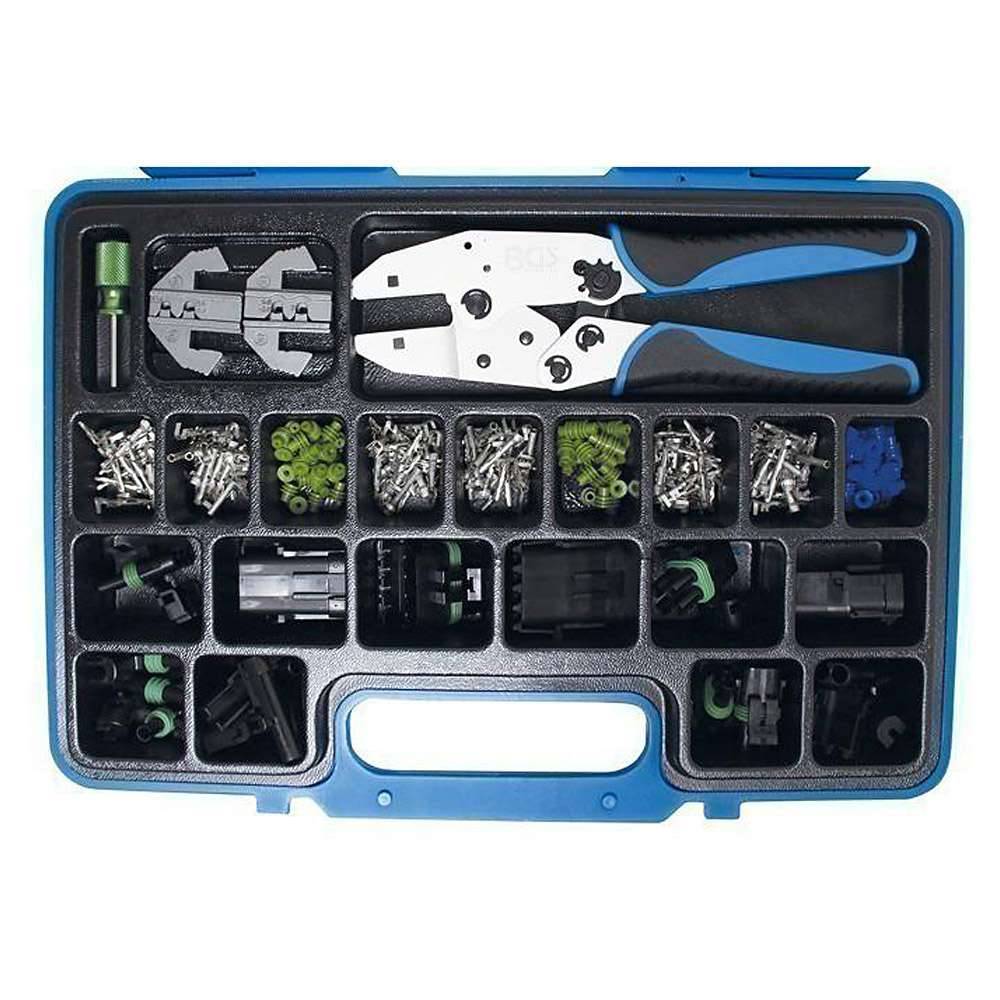 Crimpzangen-Satz - mit wasserdichten Steckverbindern - 220-tlg.
