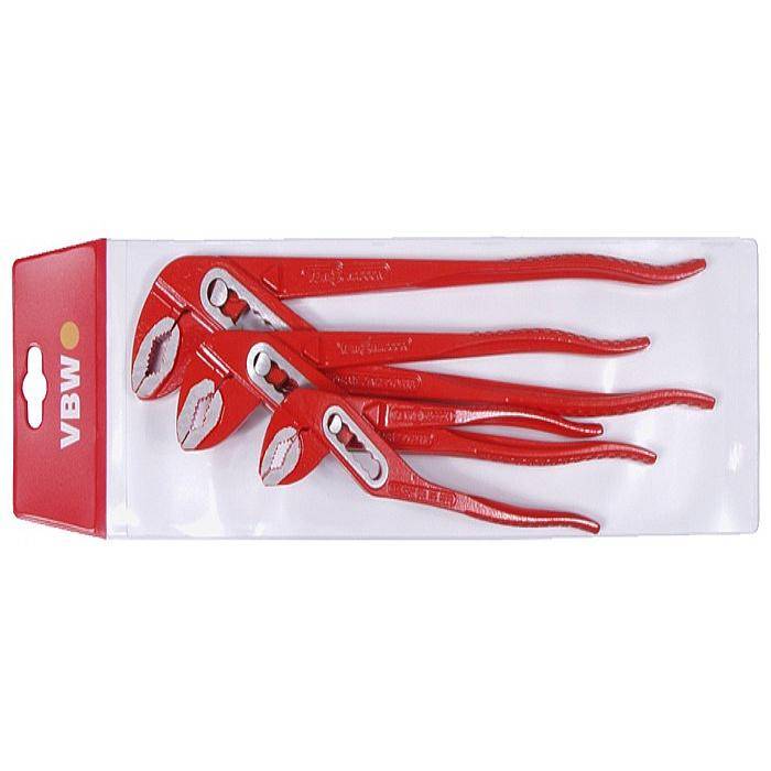 Wasserpumpenzangen- Satz - 3-teilig - Länge bis 315 mm - poliert