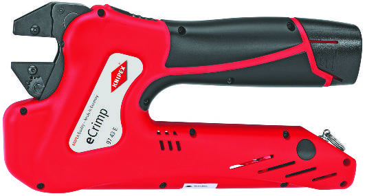 KNIPEX 97 43 E AUS eCrimp Elektromechanische Crimp-Systemzange für auswechselbare Crimpeinsätze 270 mm
