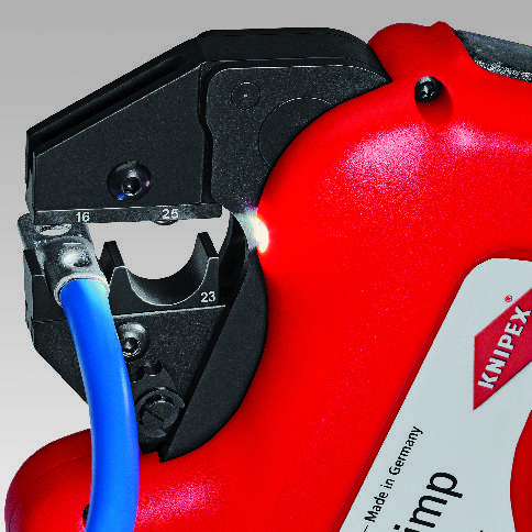 KNIPEX 97 43 E AUS eCrimp Elektromechanische Crimp-Systemzange für auswechselbare Crimpeinsätze 270 mm