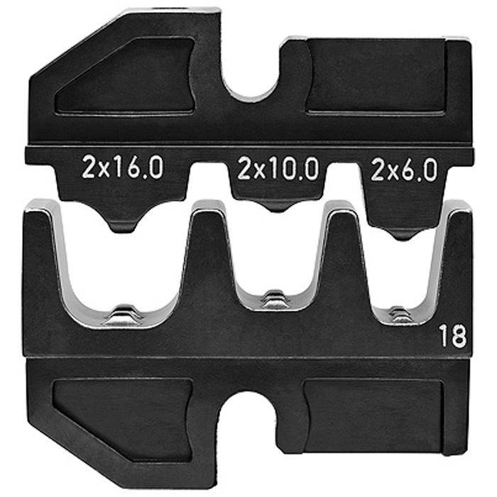 Crimpeinsatz für Twin-Aderendhülsen - Kapazität 2x6 / 10 / 16 mm²