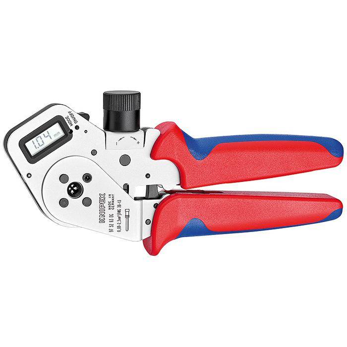 Vierdornpresszange - 195 mm - für gedrehte Kontakte - mit Mehrkomponenten-Hüllen