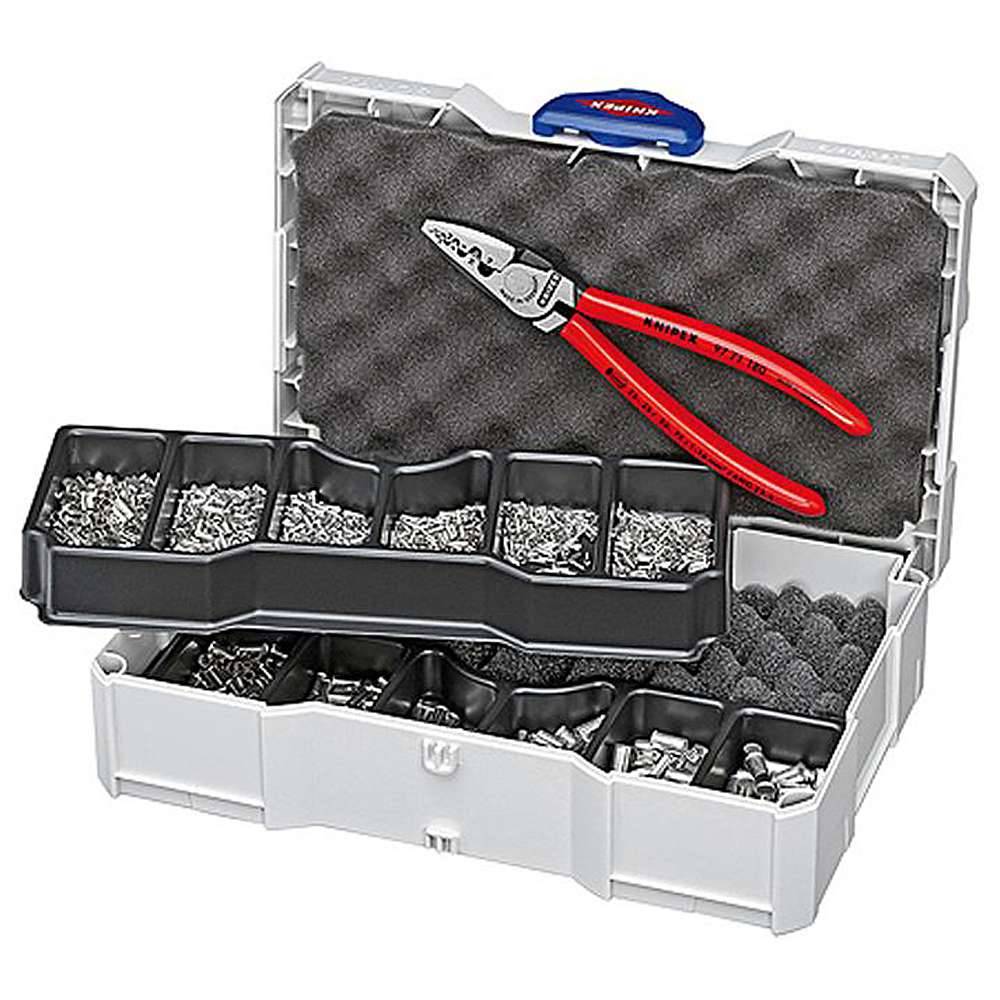 Crimp-Sortiment - Aderendhülsenzange - 200 x 0,5/0,75/1/1,5/2,5 mm² - 150 x 4/6 mm² - 50 x 10/16 mm²
