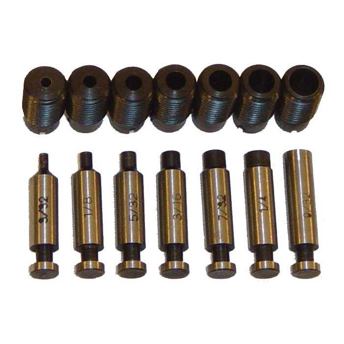 Satz Lochstanzen für LO 200 ST (3/32"+1/8"+5/32"+3/16"+7/32"+1/4"+9/32")