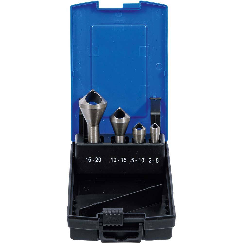 Kegelsenkersatz - HSS - 4-teilig - mit Querloch - 2 mm-20 mm