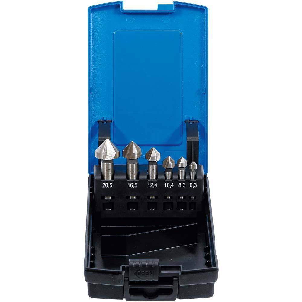 Kegelsenkersatz - HSS - 6-teilig - 6,3 mm-20,5 mm - DIN 335 Form C