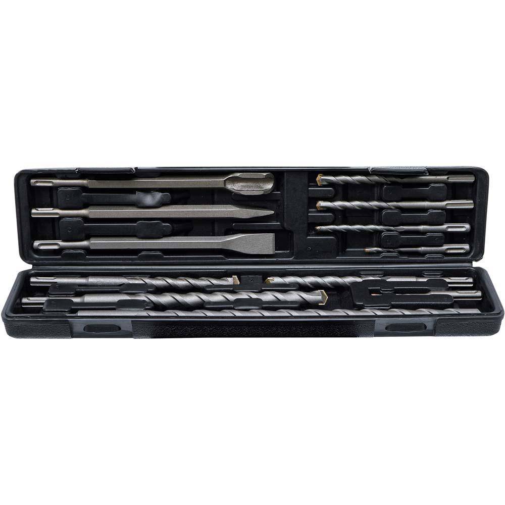Hammer-Bohrer- und Meisselsatz mit SDS- Schaft - 12-teilig - Hartmetallspitze