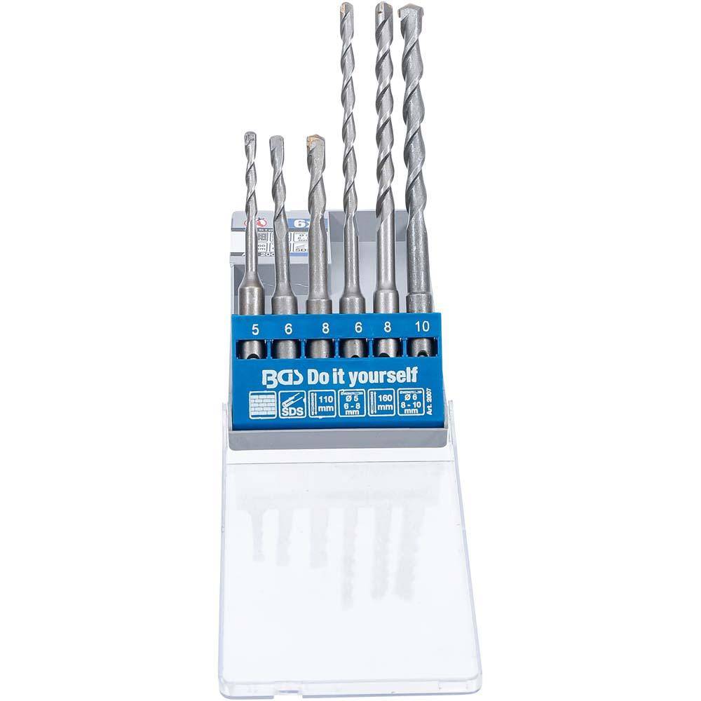 Hammer-Bohrersatz mit SDS-Schaft - 6-teilig - Hartmetallspitze