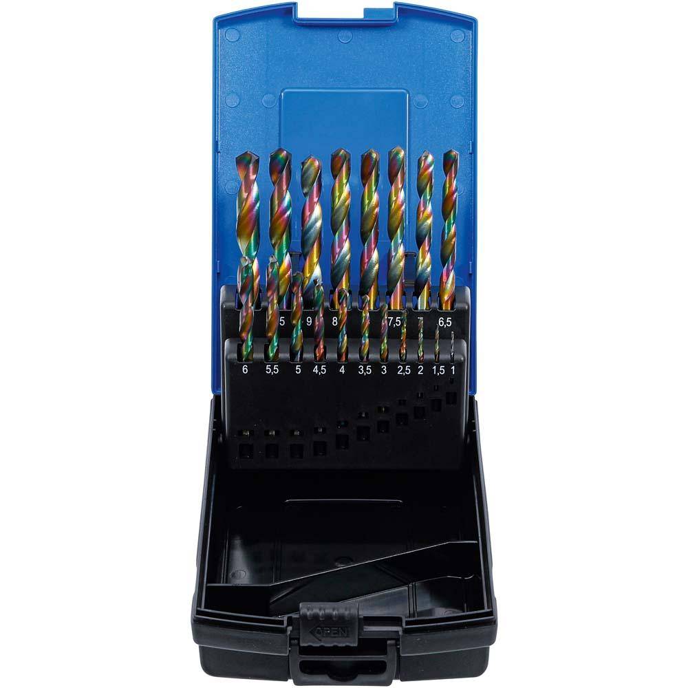 Spiralbohrersatz - HSS - 19-teilig - 1 bis 10 mm - Cobalt beschichtet