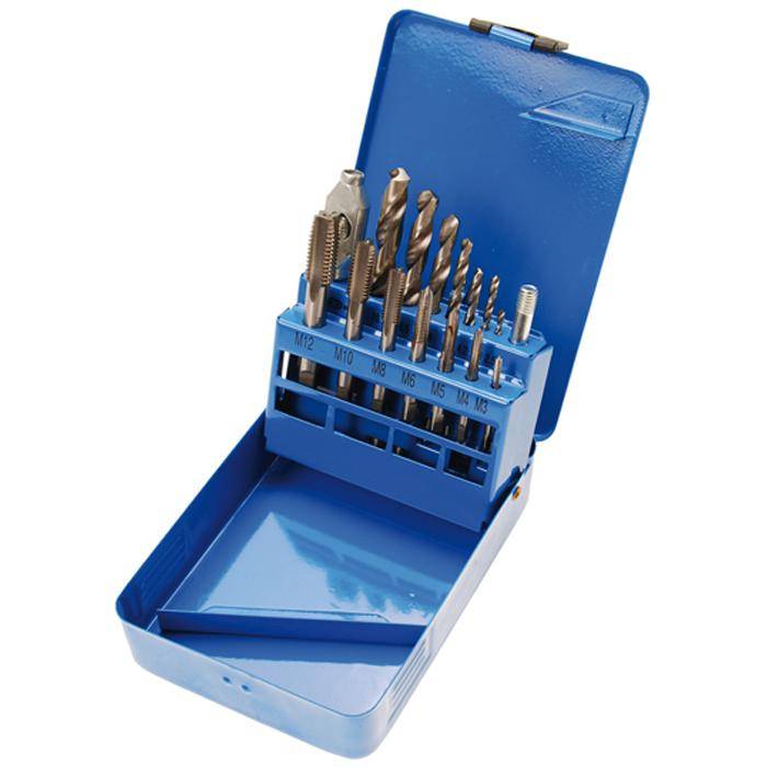 Gewindeschneid- und HSS-Bohrer-Satz - M3-M12 - 2,5-10,2 mm