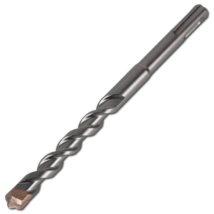 Einzelflöten-Steinbohrer mit Hartmetallspitze und Sechskantschaft auf weißem Hintergrund.