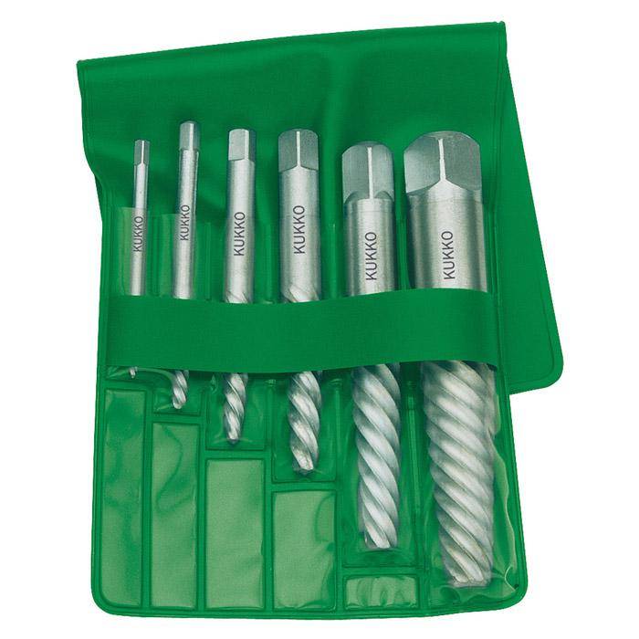 Schraubenausdreher-Satz "Super Traction" - Ø Schraube 3 bis 24 mm - KUKKO