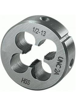 Schneideisen "FORUM" für Stähle bis 850 N Gewinde UNC - Gewinde Zoll UNC Nr. 8-32 - Außen-Ø x Höhe 20 mm x 7 mm