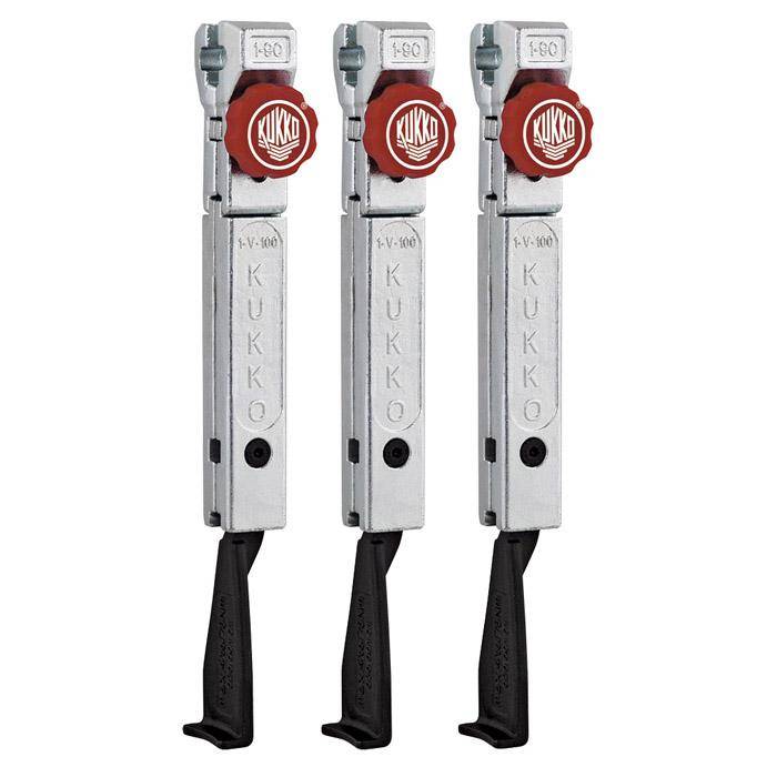 Abzughaken Set - Modell 1-193-S - 3 Stück - schmal, schnellverstellbar - KUKKO