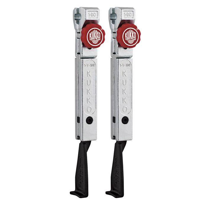 Abzughaken - Modell 1-193-P - 1 Paar - schmal, schnellverstellbar - KUKKO