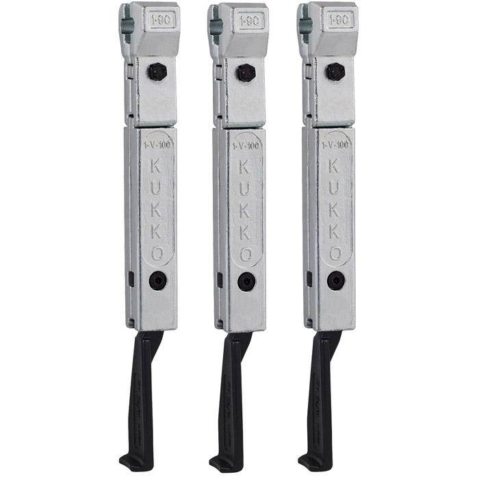 Abzughaken - Modell 1-194-S - extrem schmal - 1 Satz a 3 Stück - KUKKO