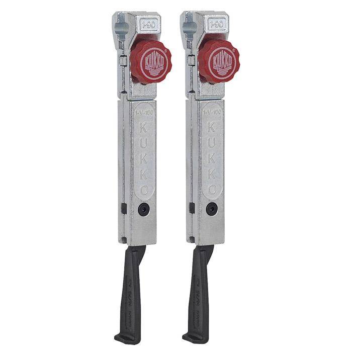 Abzughaken - Modell 1-195-P - extrem schmale, schnellverstellbar - 1 Paar - KUKKO