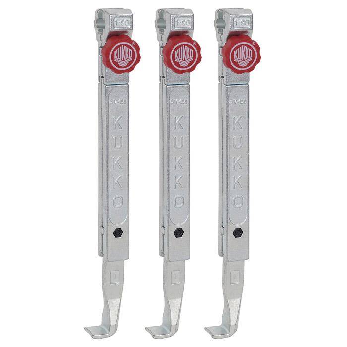 Abzughaken - Model 1-252-S - schnellverstellbar - 1 Satz a 3 Stück - KUKKO