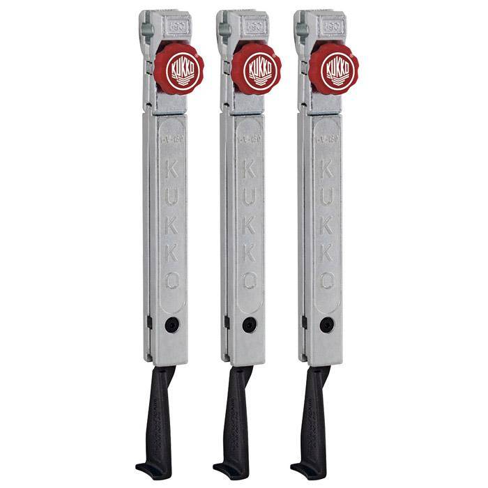 Abzughaken - Model 1-253-S - 1 Satz a 3 Stück - schmal, schnellverstellbar - KUKKO