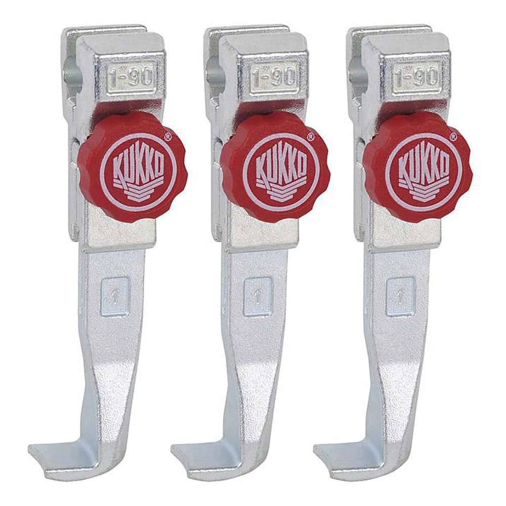 Abzughaken - Model 3-302-S - schnellverstellbar - 1 Satz a 3 Stück - KUKKO