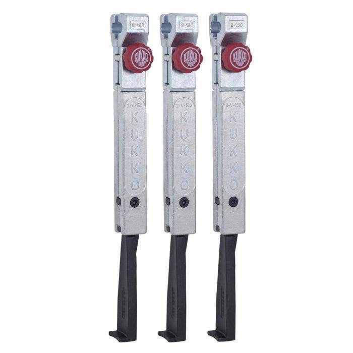 Abzughaken - Model 2-303-S - 1 Satz a 3 Stück - schmal, schnellverstellbar - KUKKO