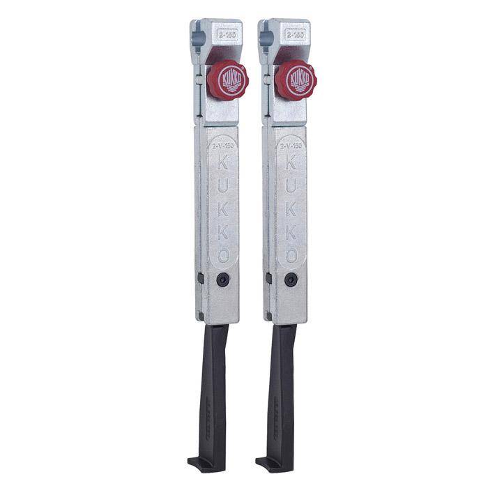 Abzughaken - Model 2-303-P - schmal, schnellverstellbar - 1 Paar - KUKKO