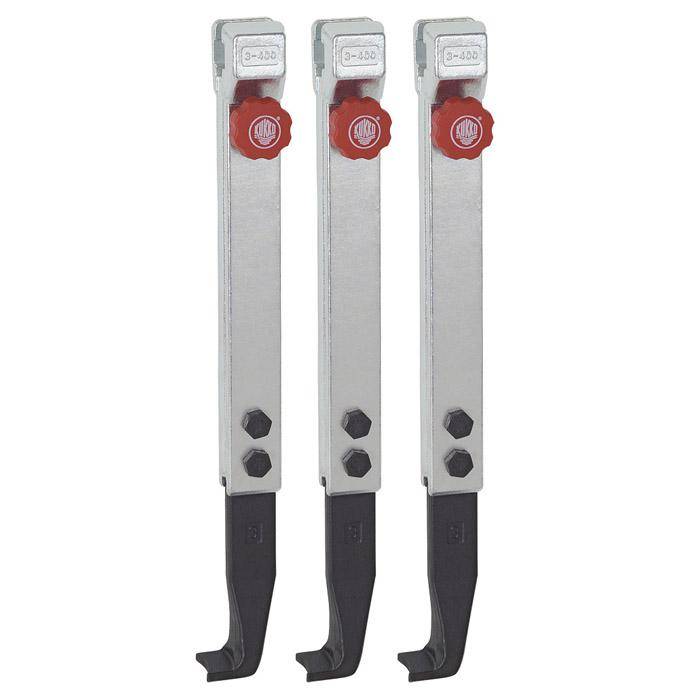 Abzughaken - Model 3-403-S - 1 Satz a 3 Stück - schmal, schnellverstellbar - KUKKO