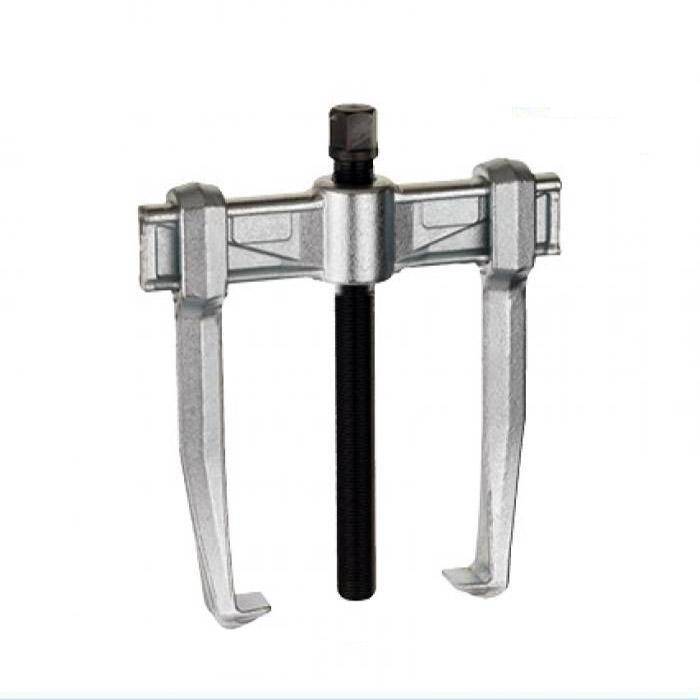 Universalabzieher mit Ganzstahlhaken (2-Armig) - Spannweite 15 - 80 mm - Spanntiefe 100 mm - Spindel M14 x 1,5 x 130 mm - Schlüsselweite 17