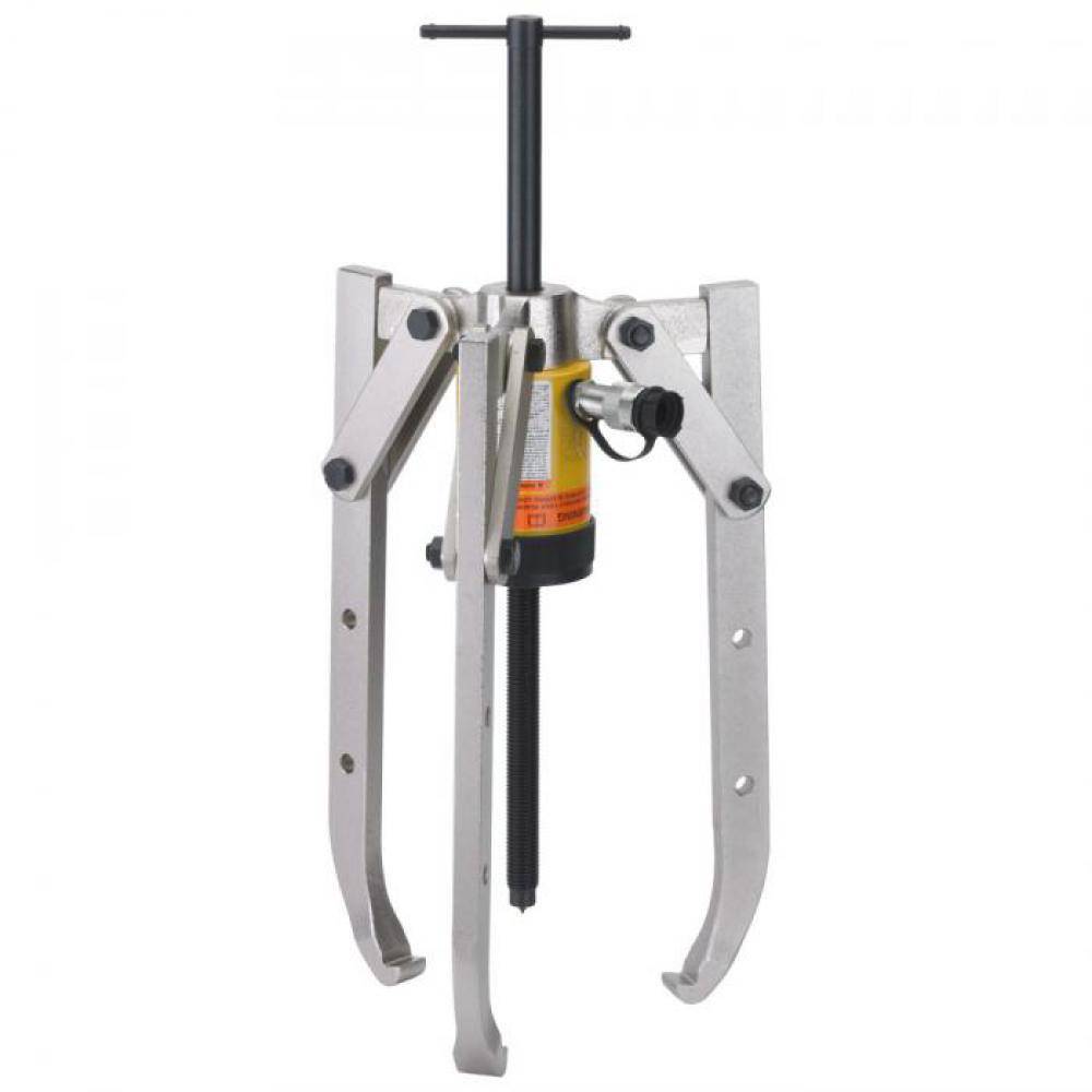 Hydraulischer Abzieher - 3-armig, höhenverstellbar - max. Druckkraft 20 t - Lieferumfang Abzieher mit Hohlkolbenzylinder