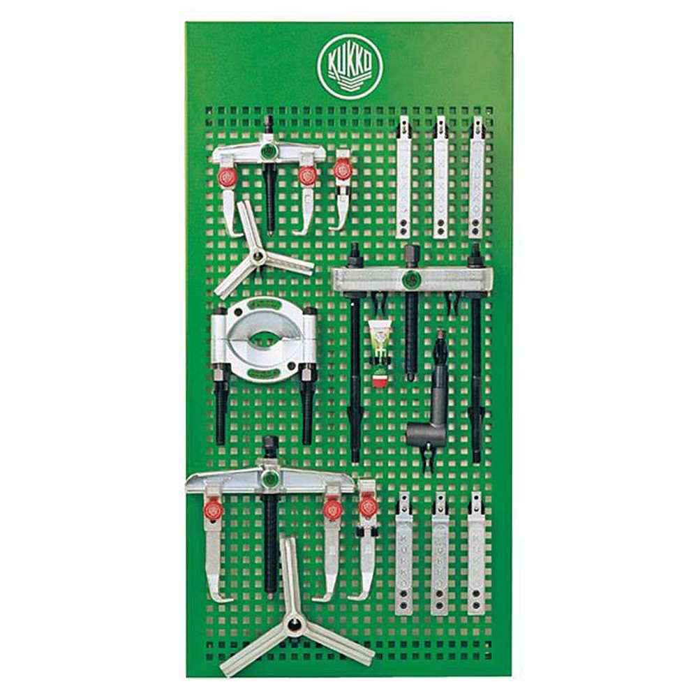 Universal-Abzieher-Satz - auf Lochtafel - Spannweite 0 bis 200 mm - KUKKO