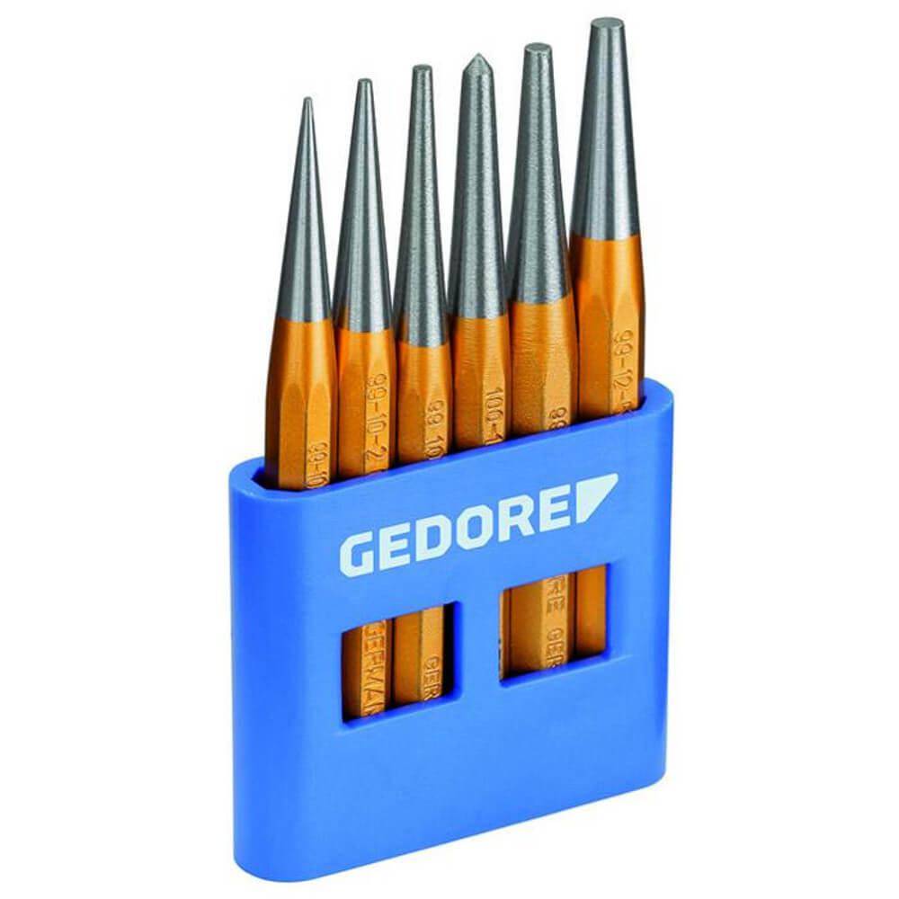 Durchtreiber-Satz - 5 Durchtreiber, 1 Körner - im PVC-Halter - aus 45CrMoV7-Stahl