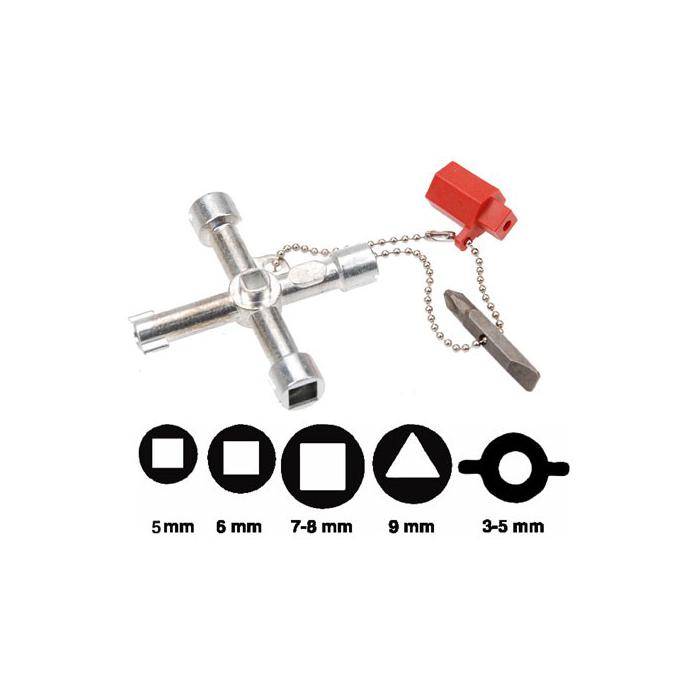 Universal Schaltschrank Schlüssel - Maße 72 x 72 mm - Gewicht 80 g