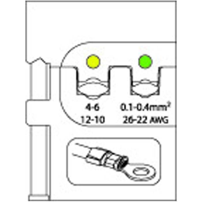 Modul-Einsatz - für isolierte Kabelschuhe - 0,1-0,4 mm² -4-6