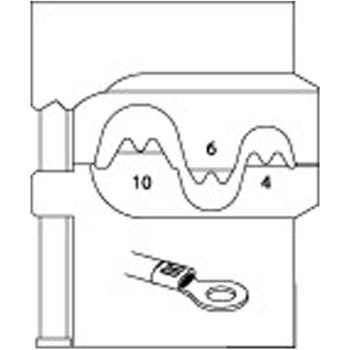 Modul-Einsatz - für unisolierte Kabelschuhe - 4/6/10 mm²