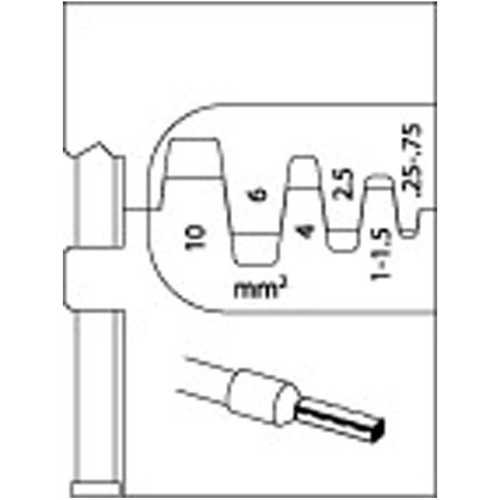 Modul-Einsatz - für Aderendhülsen - 0,25-10mm²