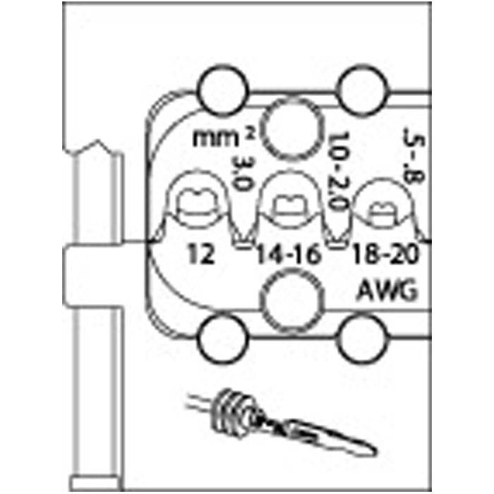 Modul-Einsatz - für Lamellenkontakt - 0,5 - 3,0 mm2 - AWG 20-12