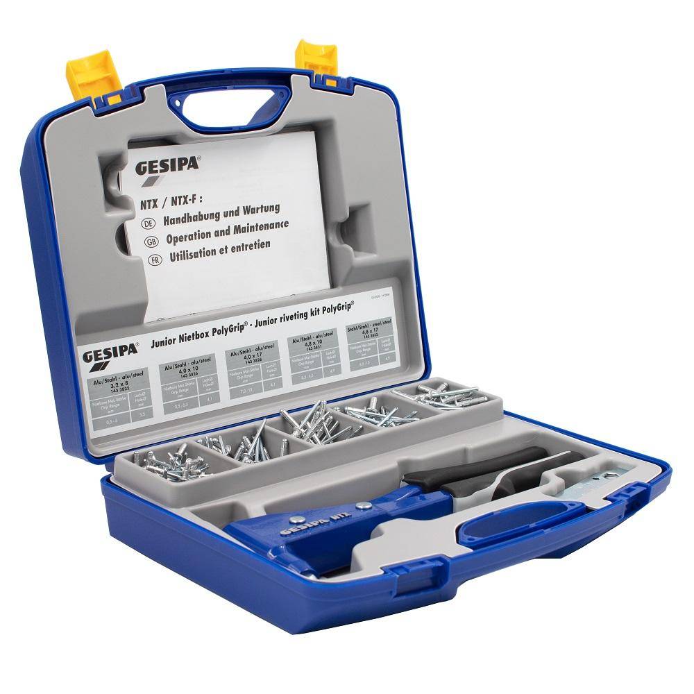 Junior Nietbox GESIPA® - Handnietzange "NTX" & PolyGrip® Blindnieten