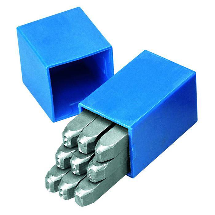 Schlagzahlen - Zahlen 0-9 - Schrifthöhe 6 mm - Länge 70 mm - 9-tlg