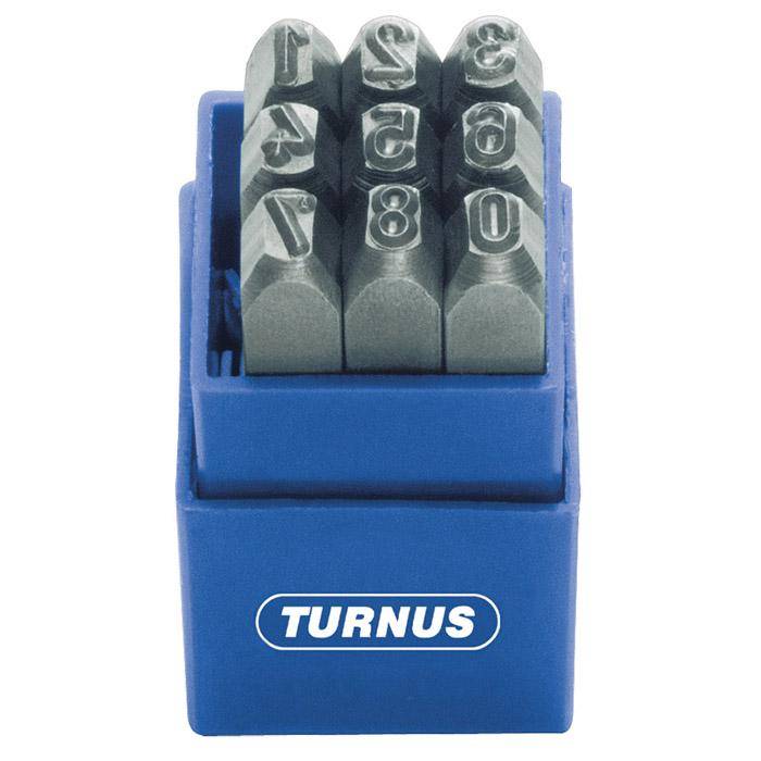 Schlagzahlen-Satz, Standard, 9-teilig- Schrifthöhe 2,0mm- Breite Vierkant 6mm- Länge Vierkant 65mm