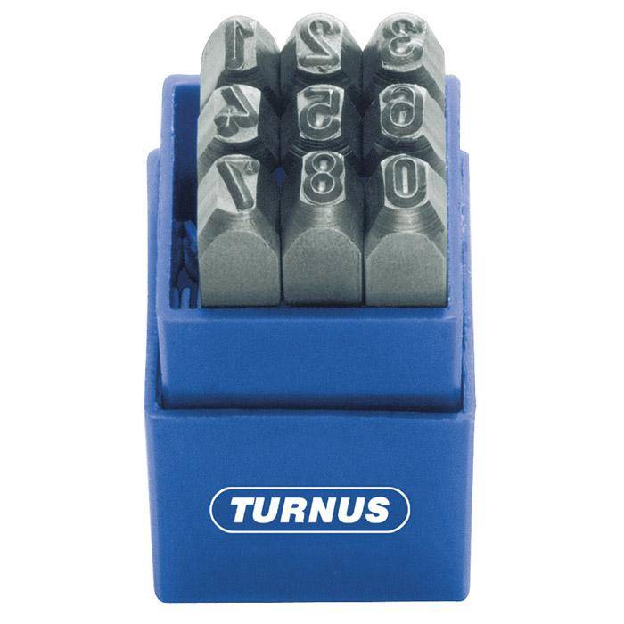 Schlagzahlen-Satz, Standard, 9-teilig- Schrifthöhe 6,0mm- Breite Vierkant 9mm- Länge Vierkant 70mm