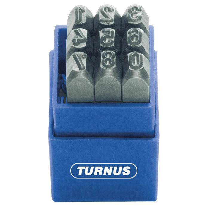 Schlagzahlen-Satz, Standard, 9-teilig- Schrifthöhe 8,0mm- Breite Vierkant 11mm- Länge Vierkant 75mm