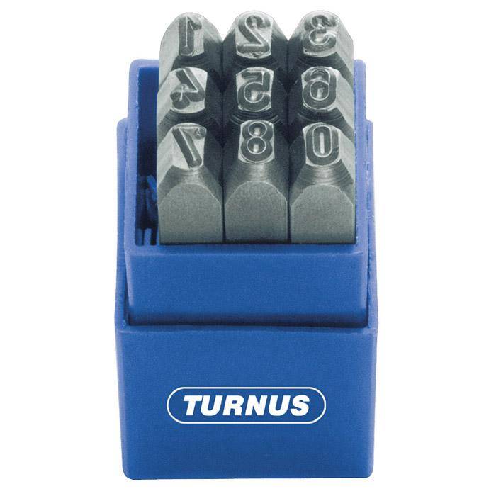 Schlagzahlen-Satz - Standard 9-teilig- Schrifthöhe 12,0mm- Breite Vierkant 14mm- Länge Vierkant 80mm