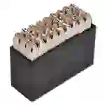 Schlagbuchstabensatz - Schrifthöhe 2 mm - vernickelt - "TURNUS" Schlagbuchstabensatz - Schrifthöhe 2 mm - vernickelt - "TURNUS"