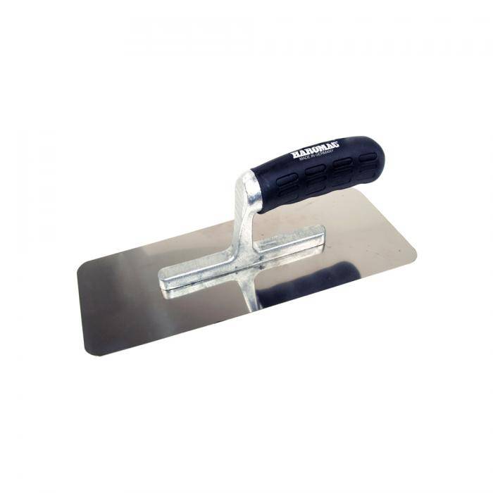 Venezianer Glättekelle - Rostfrei - 2K-Softgriff - 280 mm - Breite 1 120 mm - Breite 2 100 mm