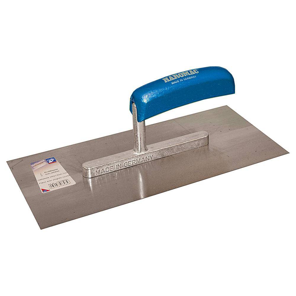 Glättekelle - Stahl gehärtet - Blattlänge 280 mm - Blattbreite 130 mm - Hartholzheft